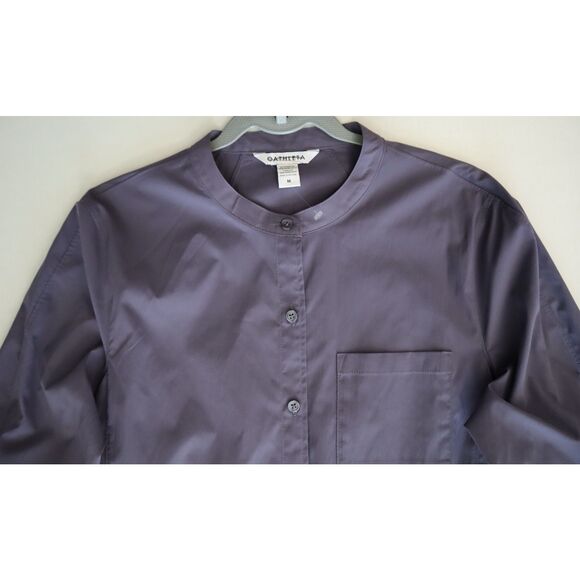 Athleta 659295-01 Women's Sz M Purple Button-Front Midi Shirt Dress - Picture 6 of 12